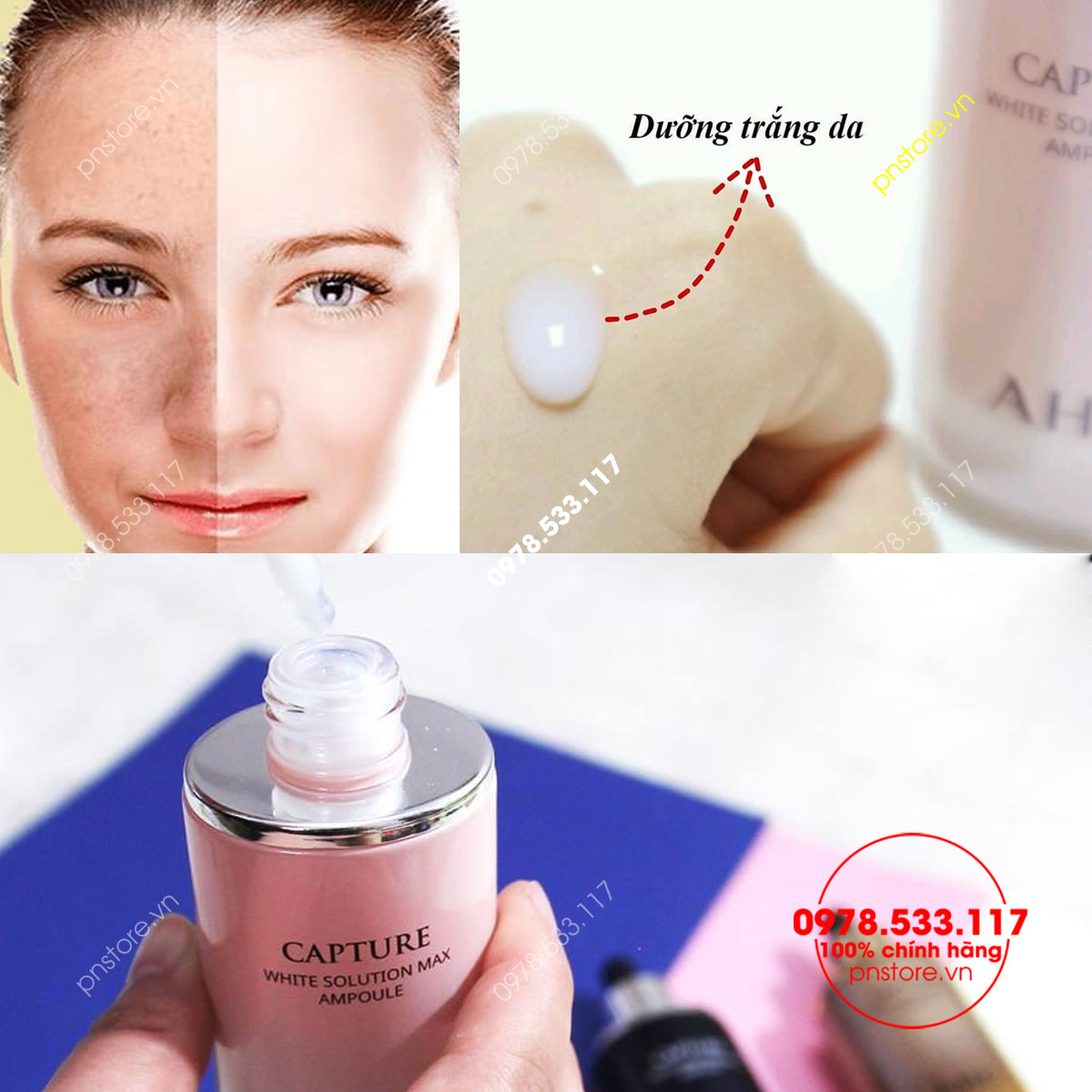 Serum AHC Capture Solution Max Ampoule dưỡng trắng chống lão hóa chính hãng Hàn Quốc