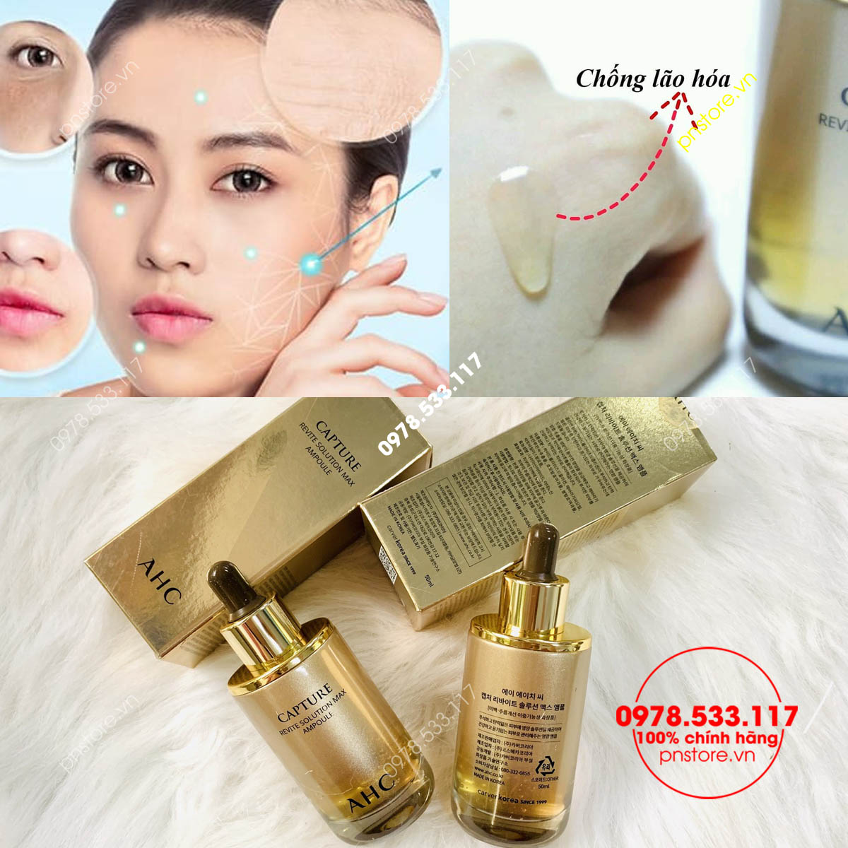 Serum AHC Capture Solution Max Ampoule dưỡng trắng chống lão hóa chính hãng Hàn Quốc