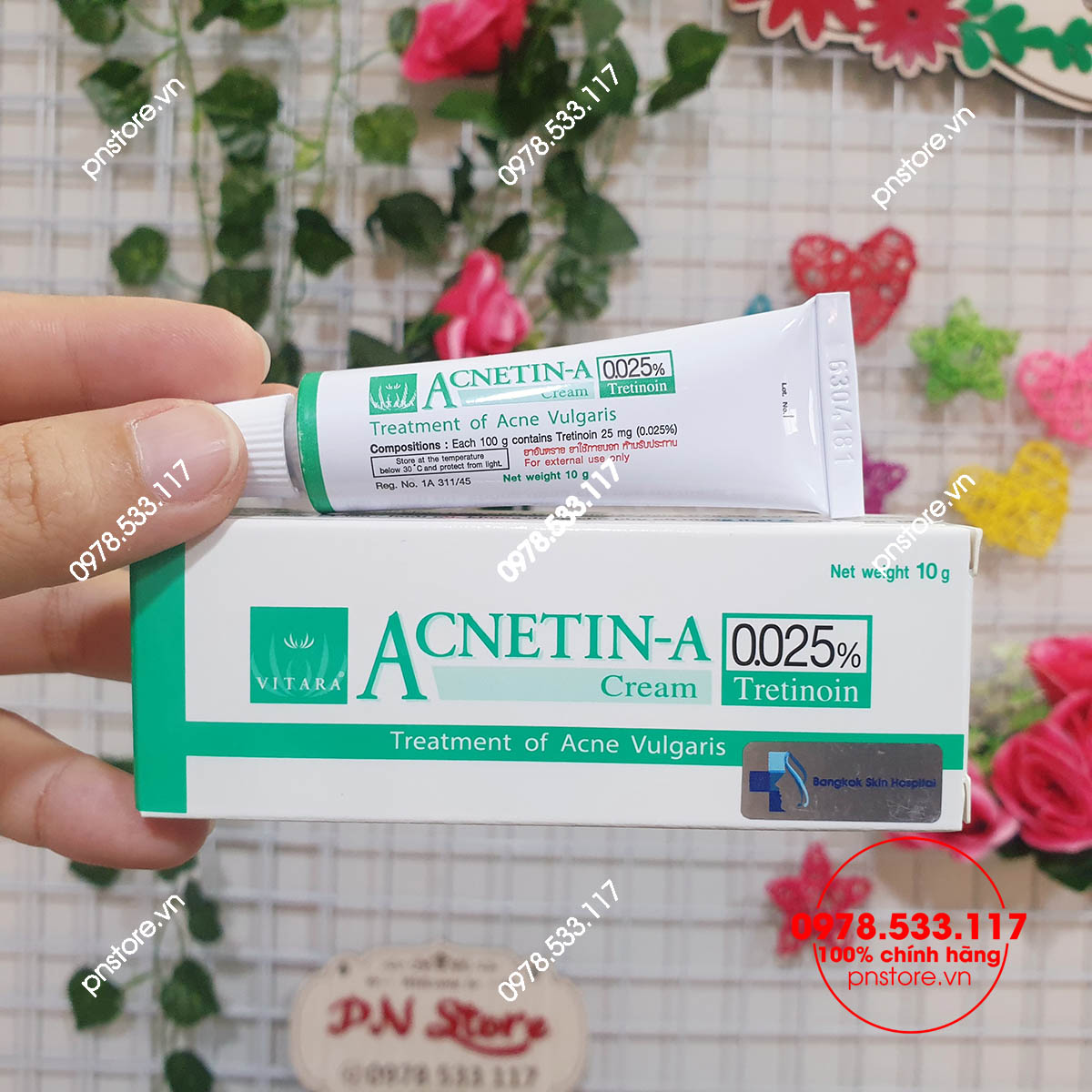 Thuốc Vitara Acnetin-A 0.025 Tretinoin chuyên đặc trị mụn bọc mụn ẩn (Thái Lan)