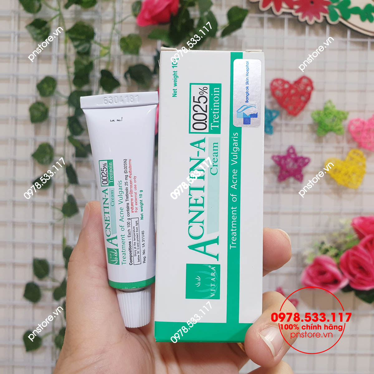 Thuốc Vitara Acnetin-A 0.025 Tretinoin chuyên đặc trị mụn bọc mụn ẩn (Thái Lan)