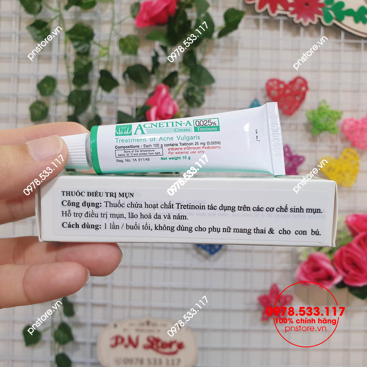 Thuốc Vitara Acnetin-A 0.025 Tretinoin chuyên đặc trị mụn bọc mụn ẩn (Thái Lan)