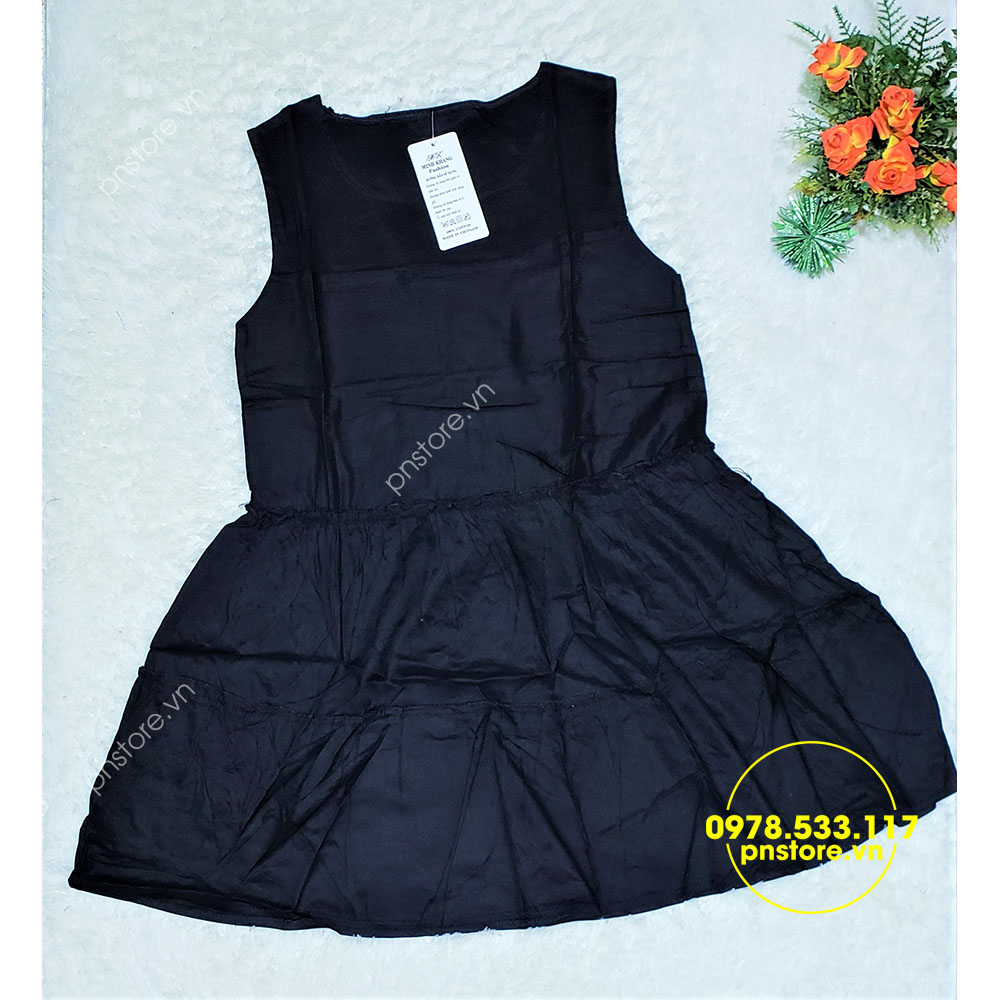 (50-65kg) Đầm ngủ tole mặc nhà phối tầng viền bèo đẹp - PN1750
