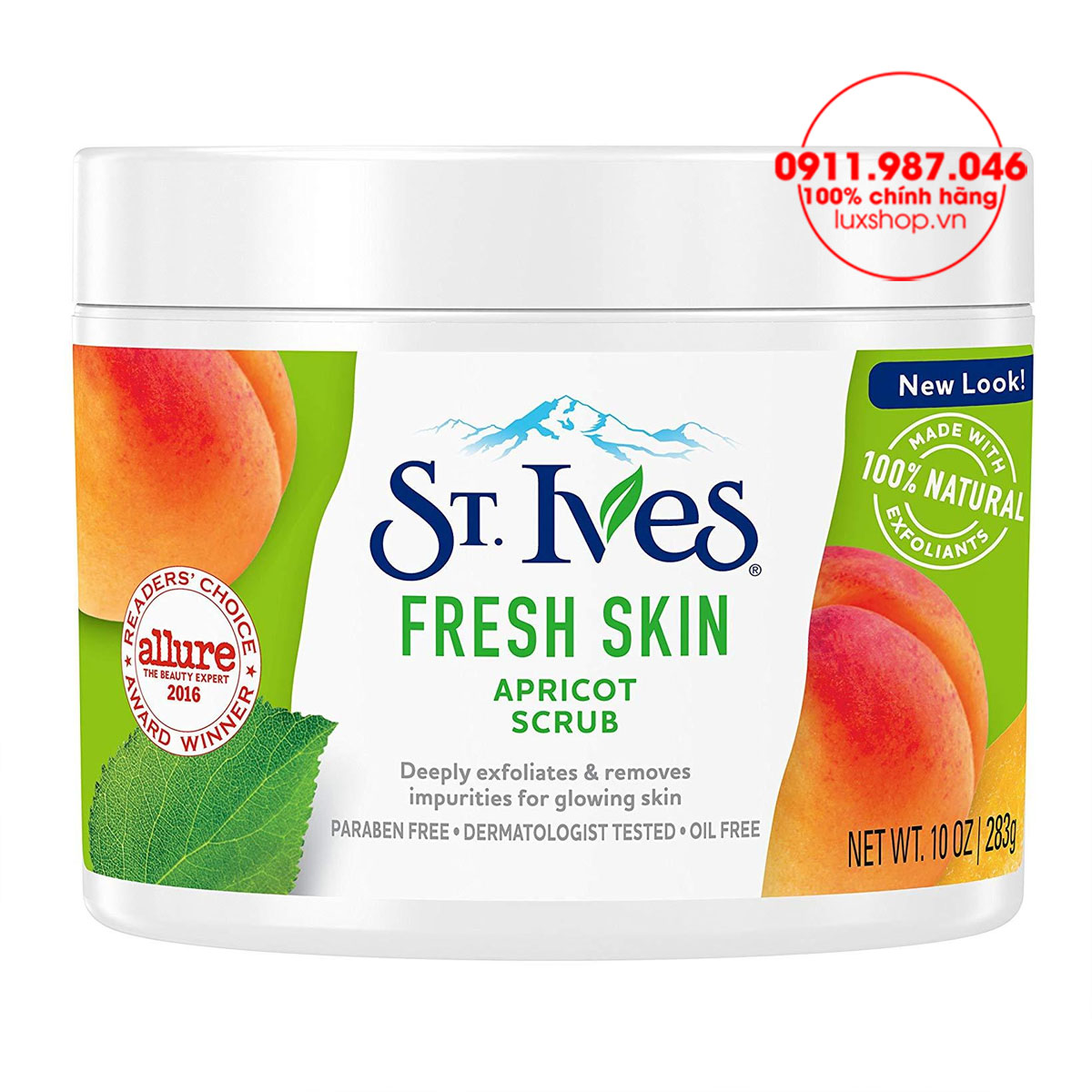 Kem tẩy tế bào chết St.Ives Blemish Control Apricot Acrub & St.Ives Fresh Skin Apricot Scrub 283g chính hãng (Mỹ) - PN60423
