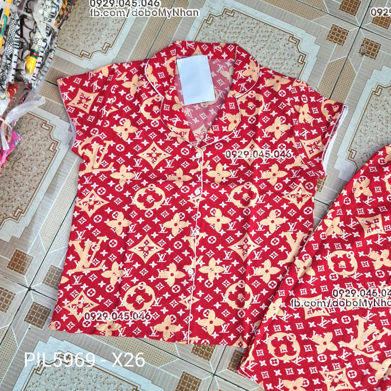 [60-70KG] Bộ mặc nhà Pijama lửng vải lụa hàn cao cấp mát mịn - PL6070 - X26