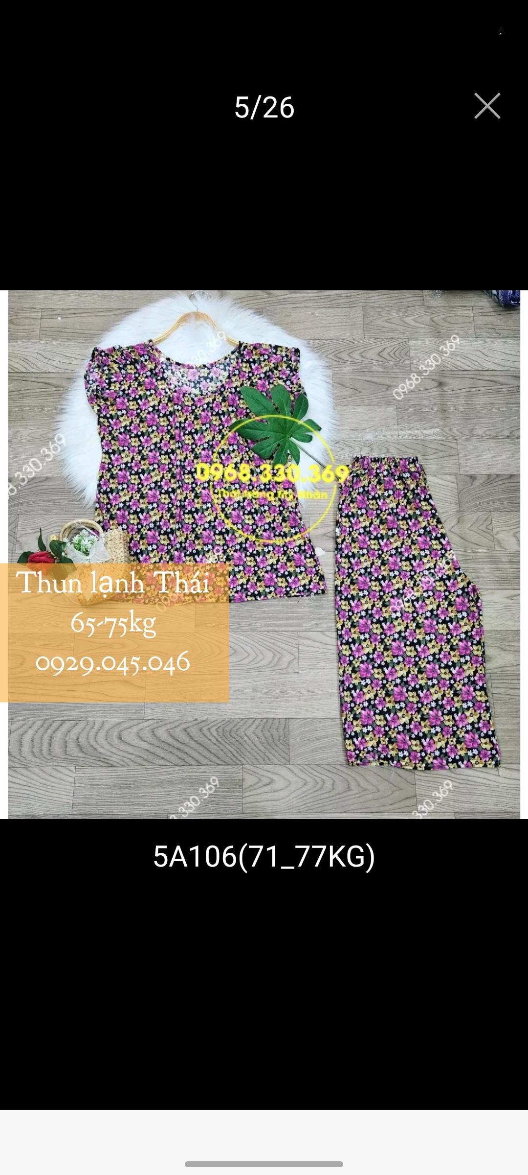 [65-75kg] Đồ bộ trung niên bigsize quần lửng vải thun lạnh Thái cao cấp hàng đẹp - PN158473