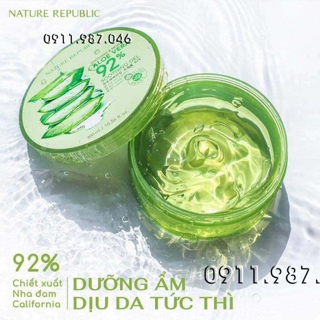 Gel Nha Đam Đa Năng Nature Republic Soothing & Moisture Aloe Vera 92% chính hãng (Hàn Quốc)