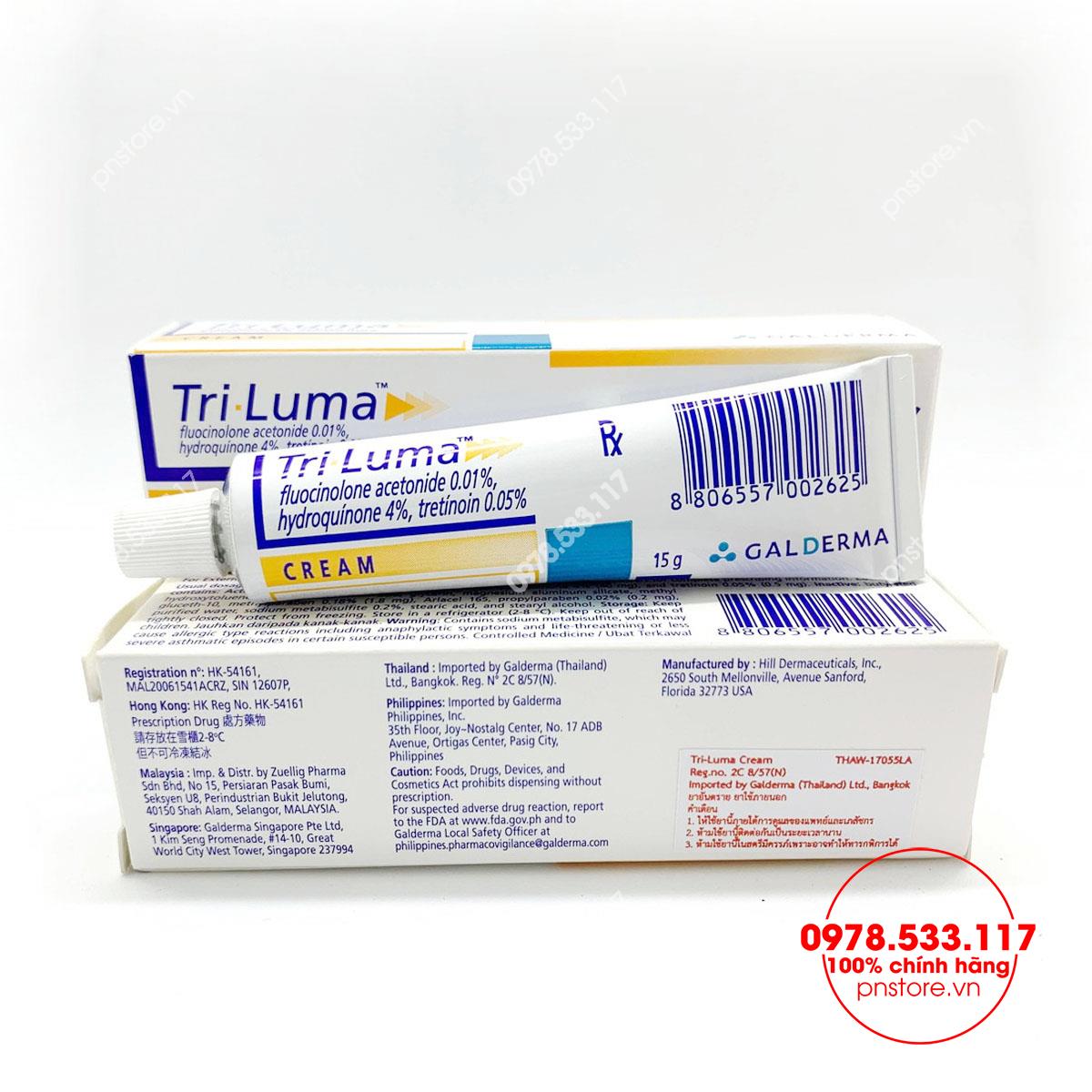Kem Galderma Tri Luma Cream 15g trị thâm nám đốm nâu chính hãng (Mỹ - USA) - PN99892
