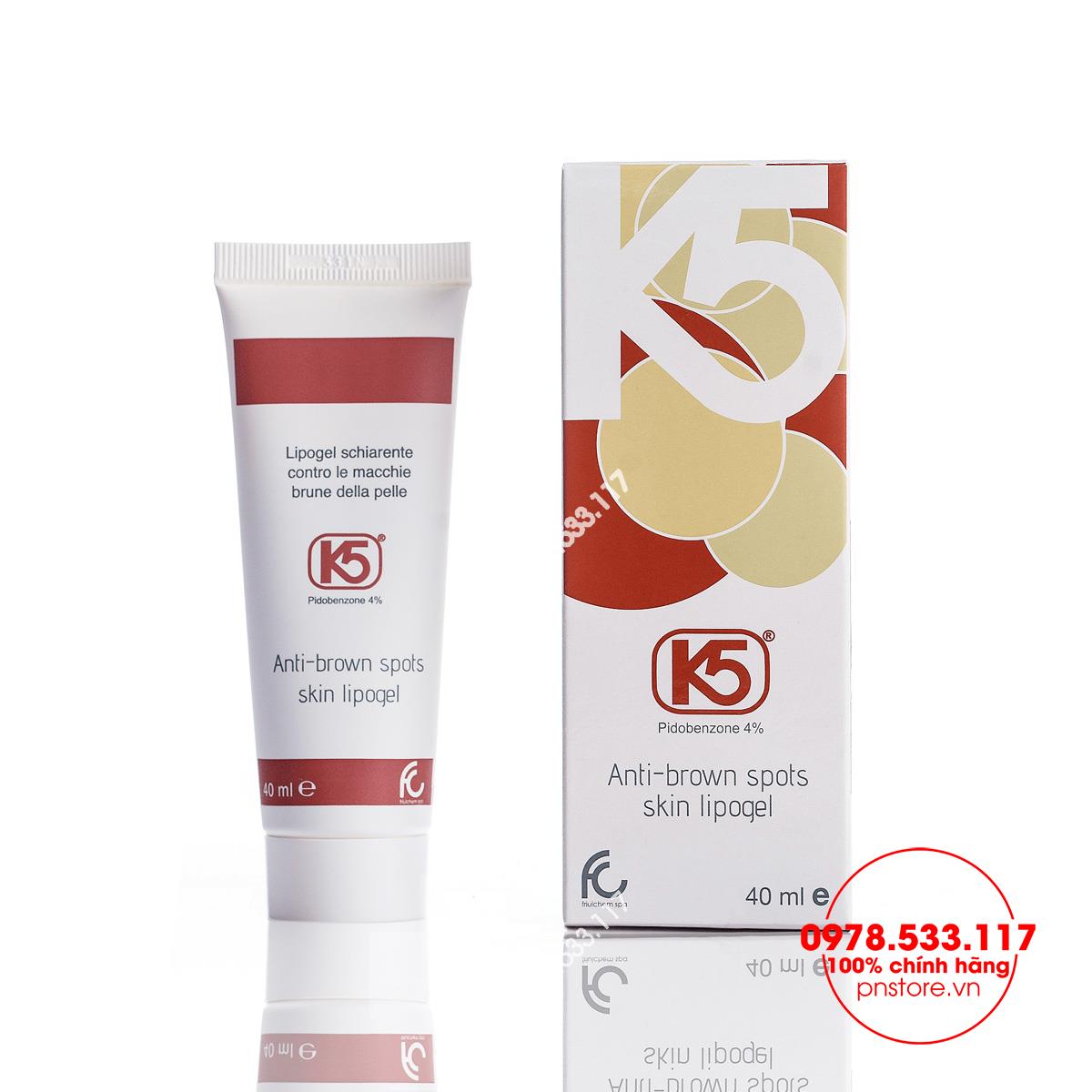 Kem trị nám K5 Anti - Brown Spots Skin Lipogel chính hãng