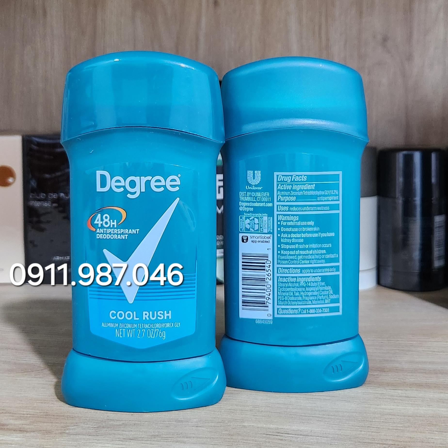 [Cool Rush] Lăn khử mùi nam Degree chính hãng (Mỹ) - PN158502