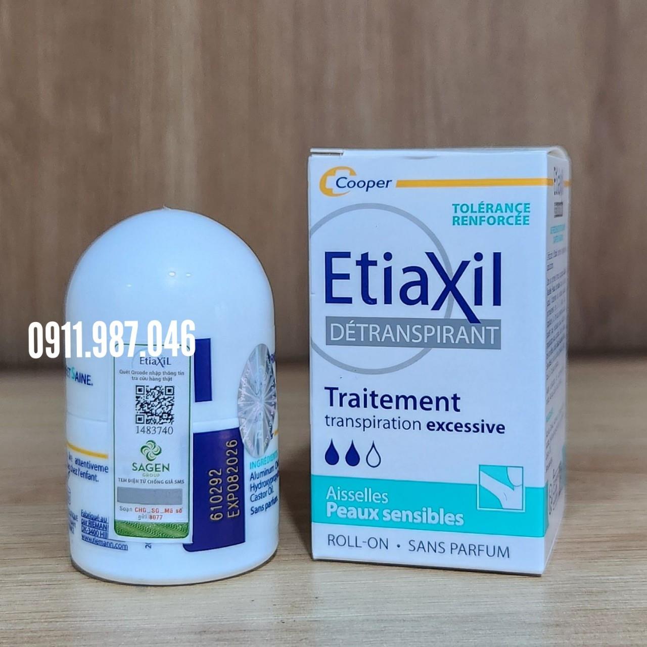 [Xanh - da nhạy cảm] Lăn khử mùi nữ Etiaxil chính hãng Pháp - PN100108