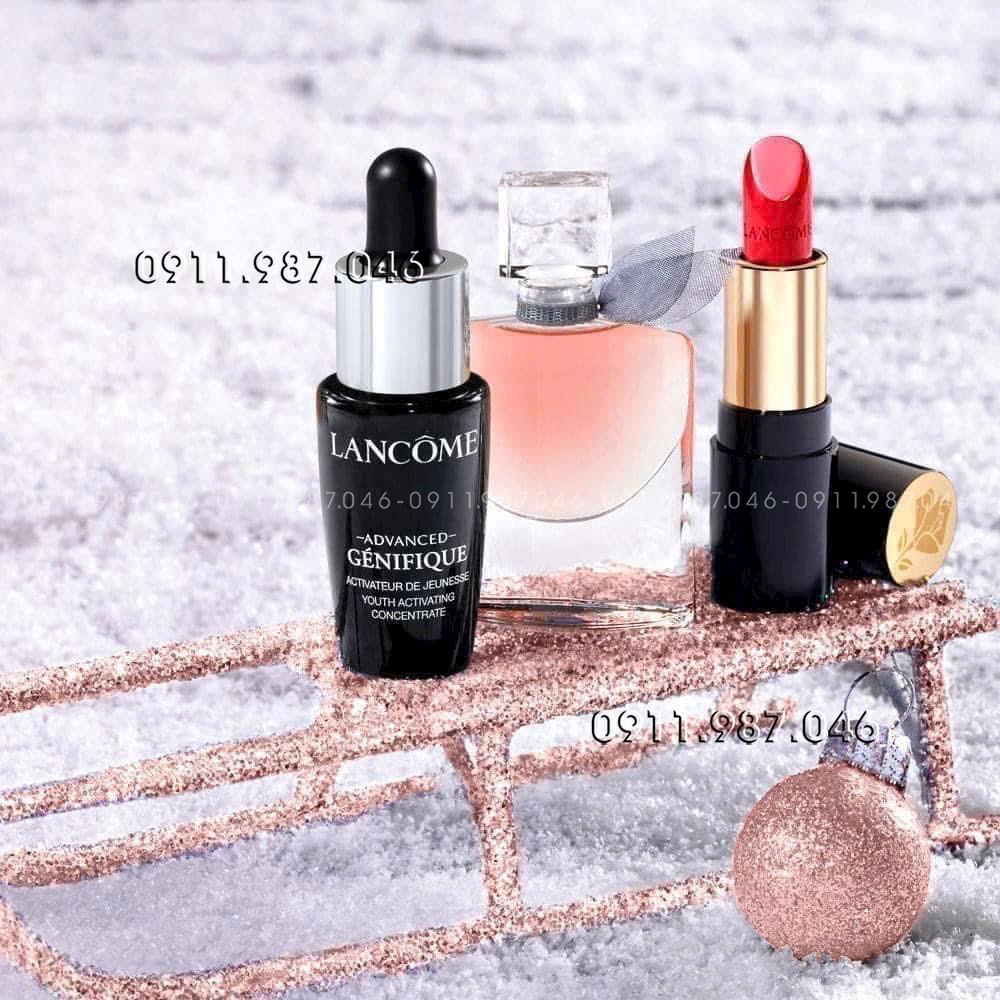 Set Lancome son mini 505 1.6G + Nước hoa mini Lancome La vie est Belle 4ML + Serum Genifique 10ML) hàng chính hãng - PN158495