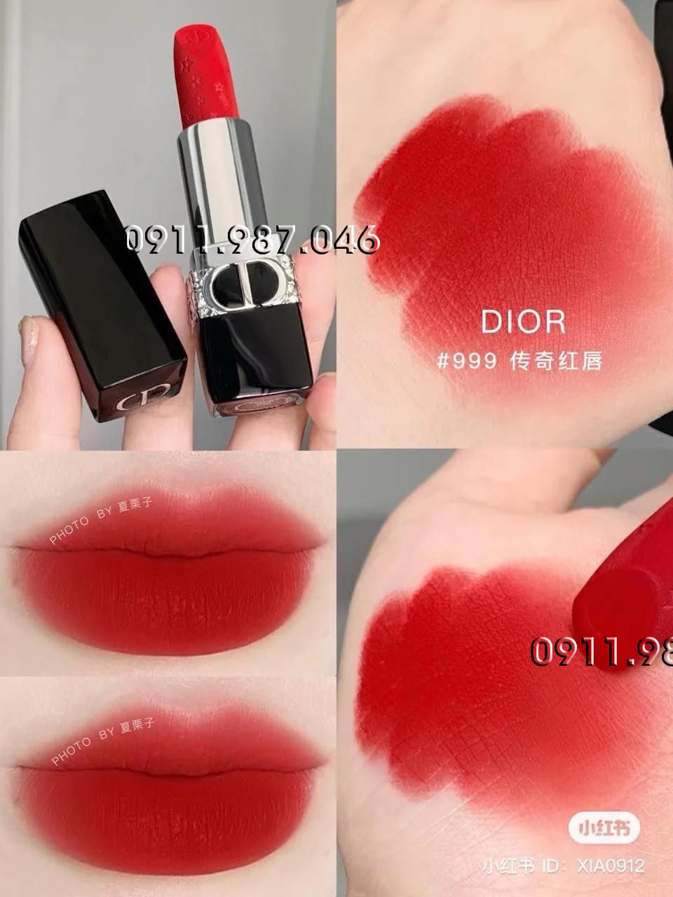 [Full túi Dior] Son Dior Matte 999 Velvet đỏ tươi chính hãng (Dòng nhung mới 2023) - PN158449
