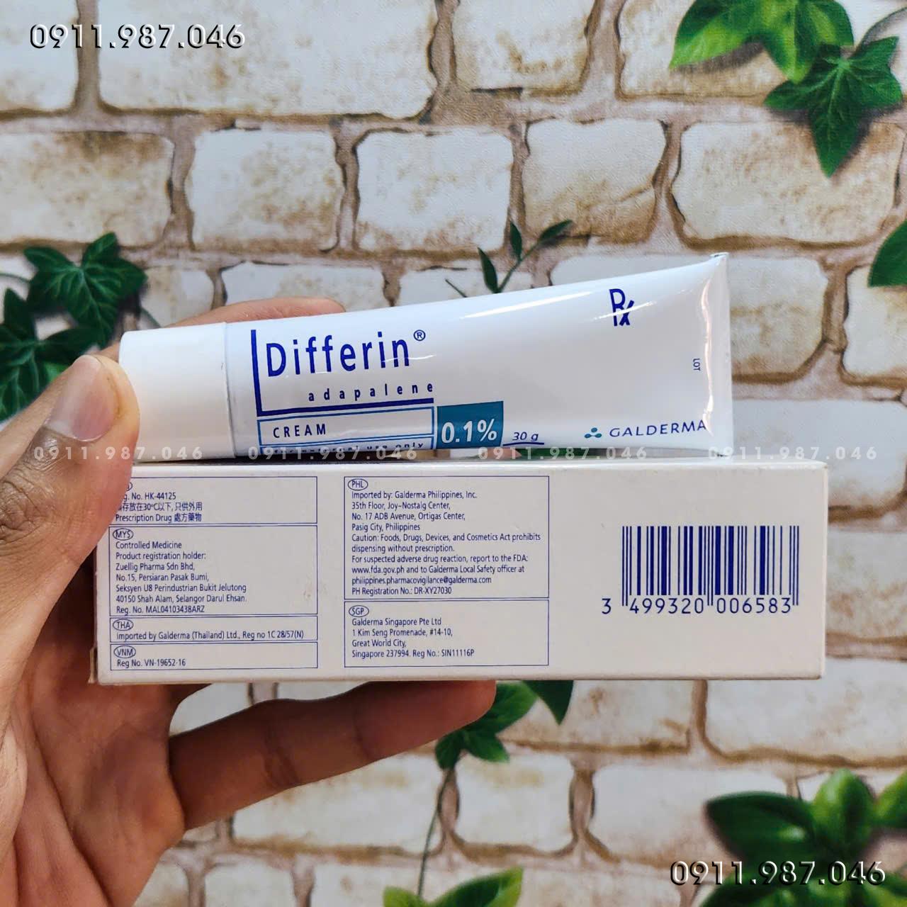 [Cream 30g] Trị mụn Differin Cream Adapalene 0.1% 30g chính hãng - PN99861
